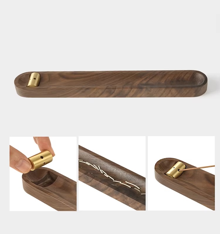Multi-Size Brass Inlay Incense Holder - Image 4