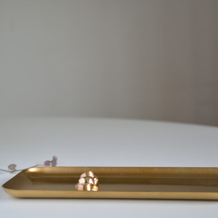 Rectangular Solid Brass Tray